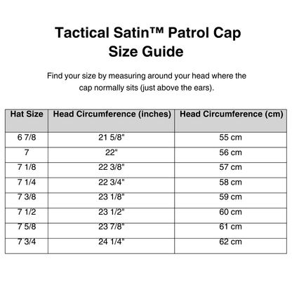 [PRE-ORDER] Tactical Satin™ Patrol Cap
